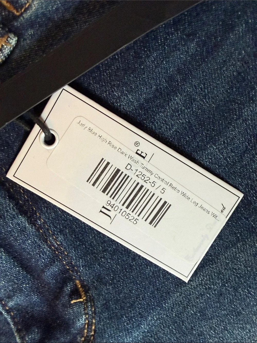 Judy Blue High Rise dark wash tummy control retro wide leg jeans- NWT. Retail 78